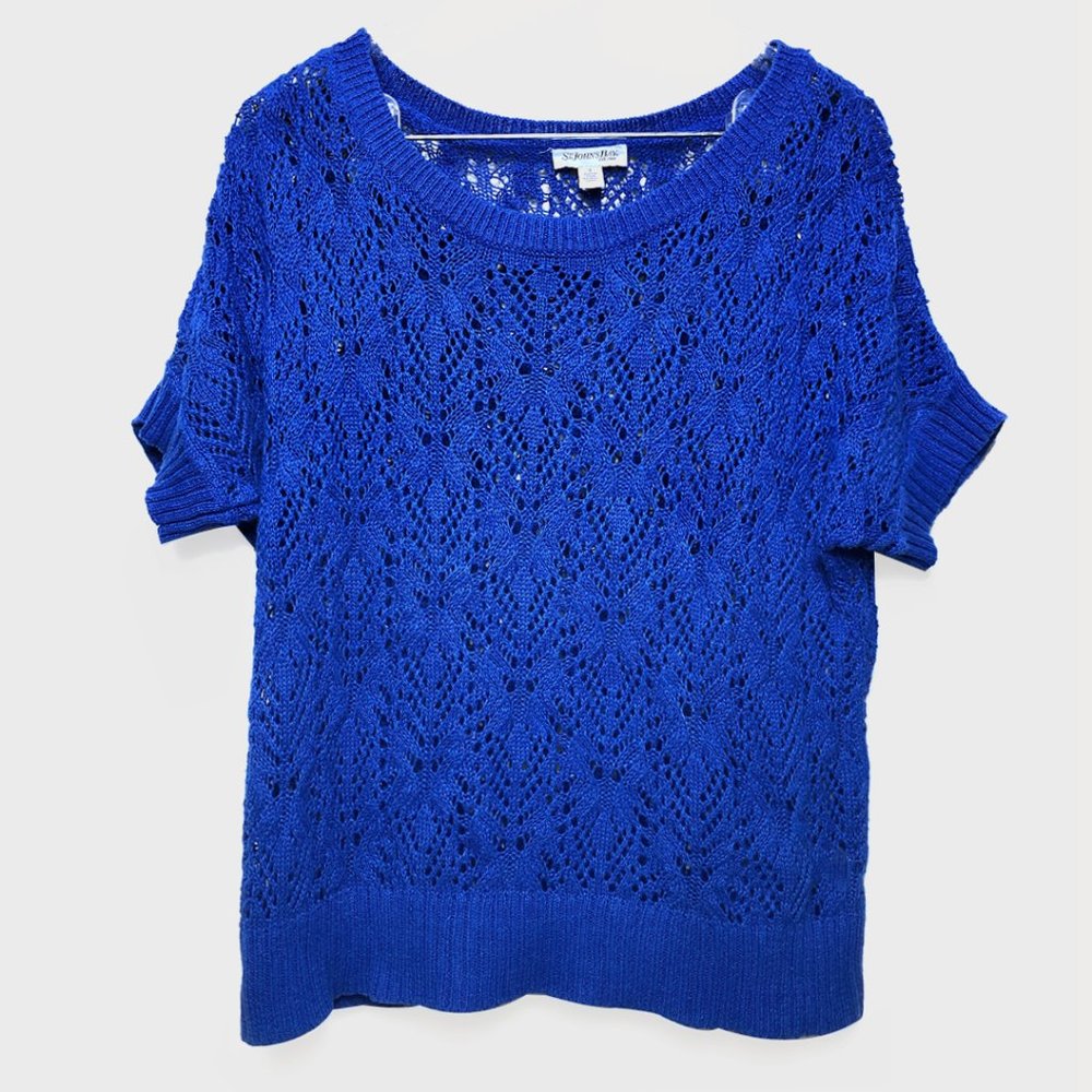Blue Short-Sleeve Sweatshirt by St. John’s Bay